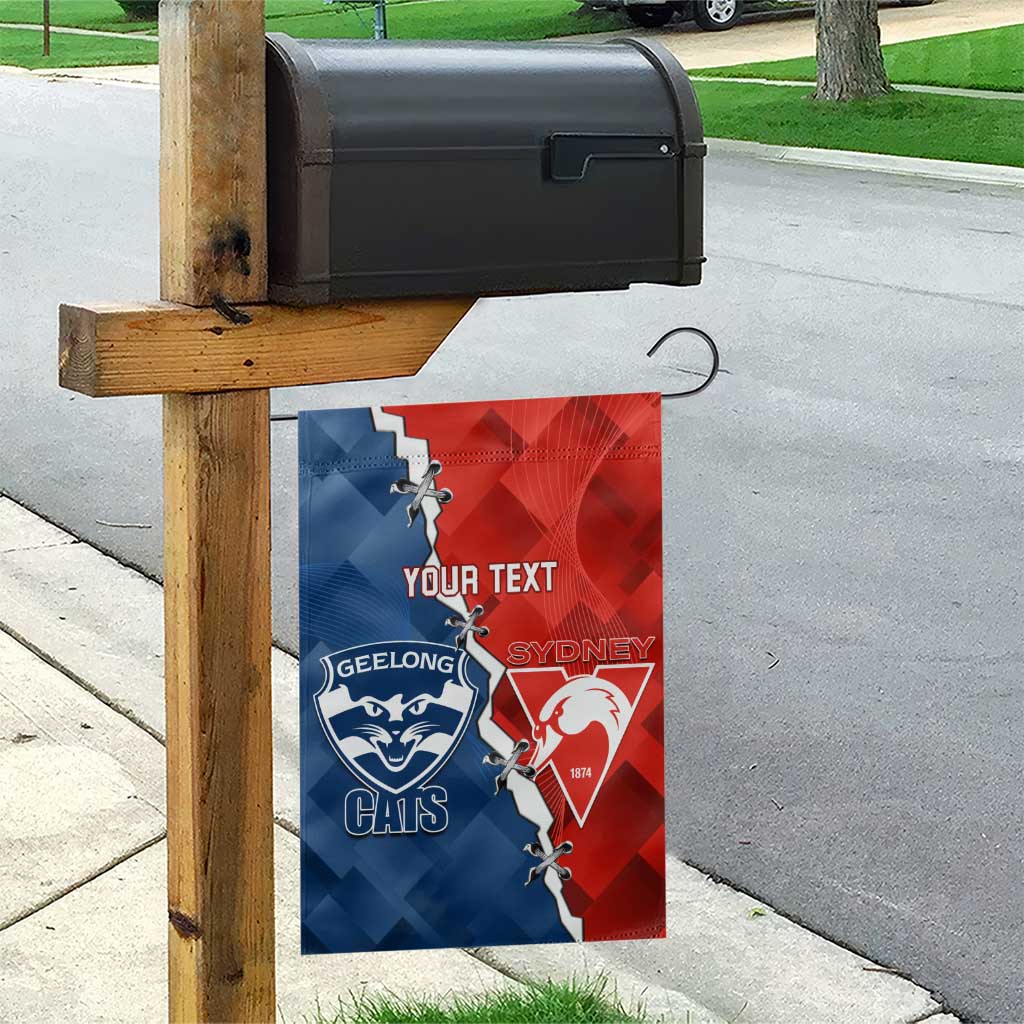 Custom Swans And Cats Football Garden Flag 2024 Together Dynamic Version - Vibe Hoodie Shop