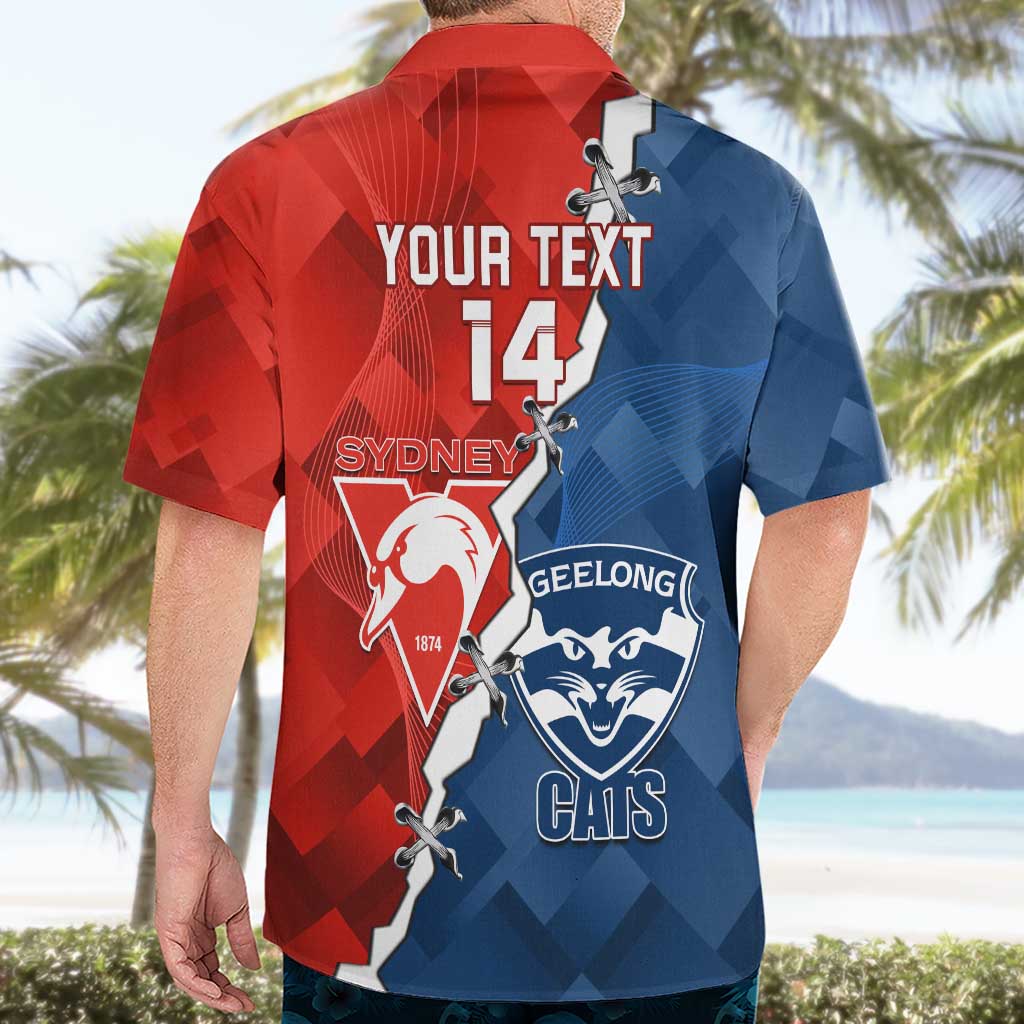 Custom Swans And Cats Football Hawaiian Shirt 2024 Together Dynamic Version - Vibe Hoodie Shop