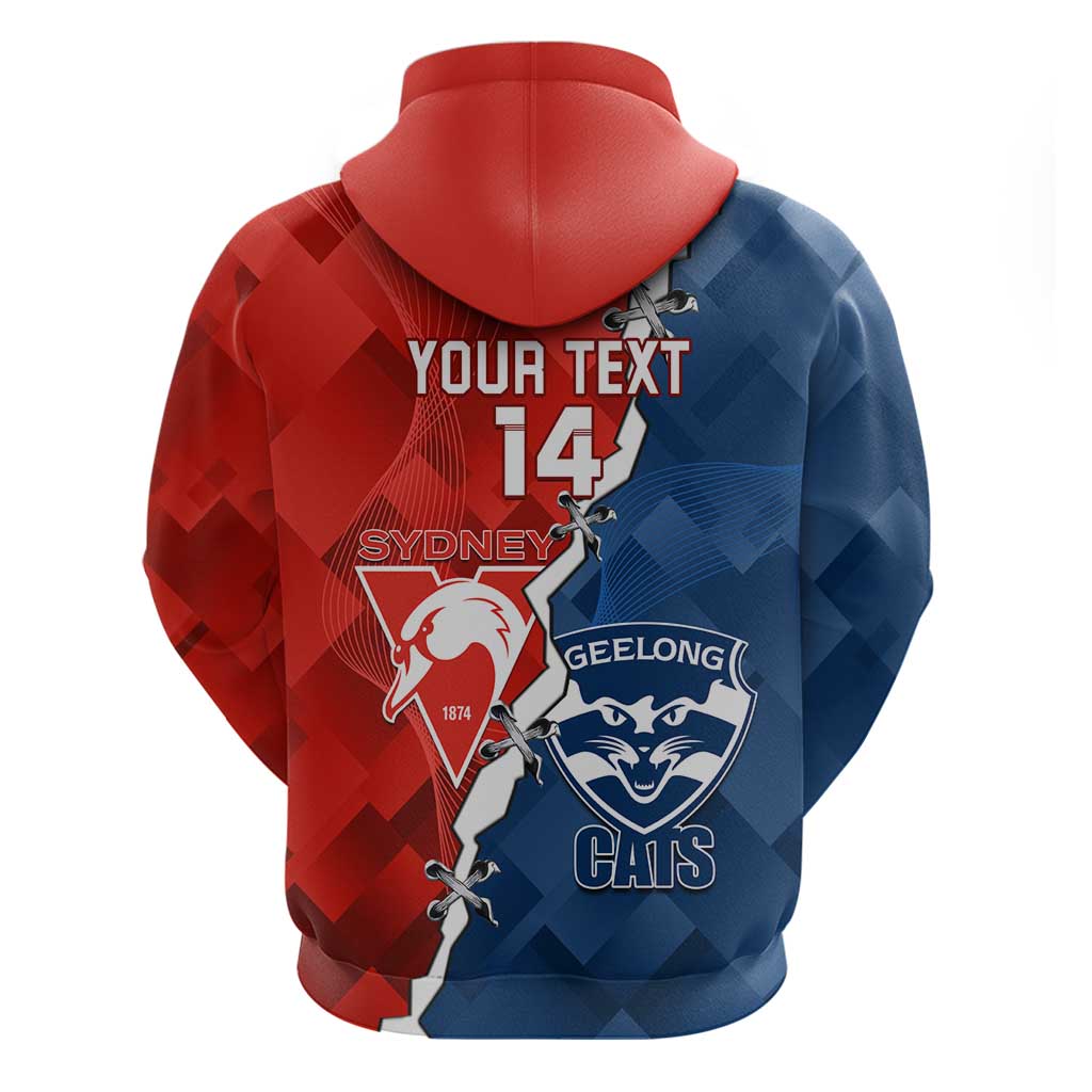 Custom Swans And Cats Football Hoodie 2024 Together Dynamic Version - Vibe Hoodie Shop