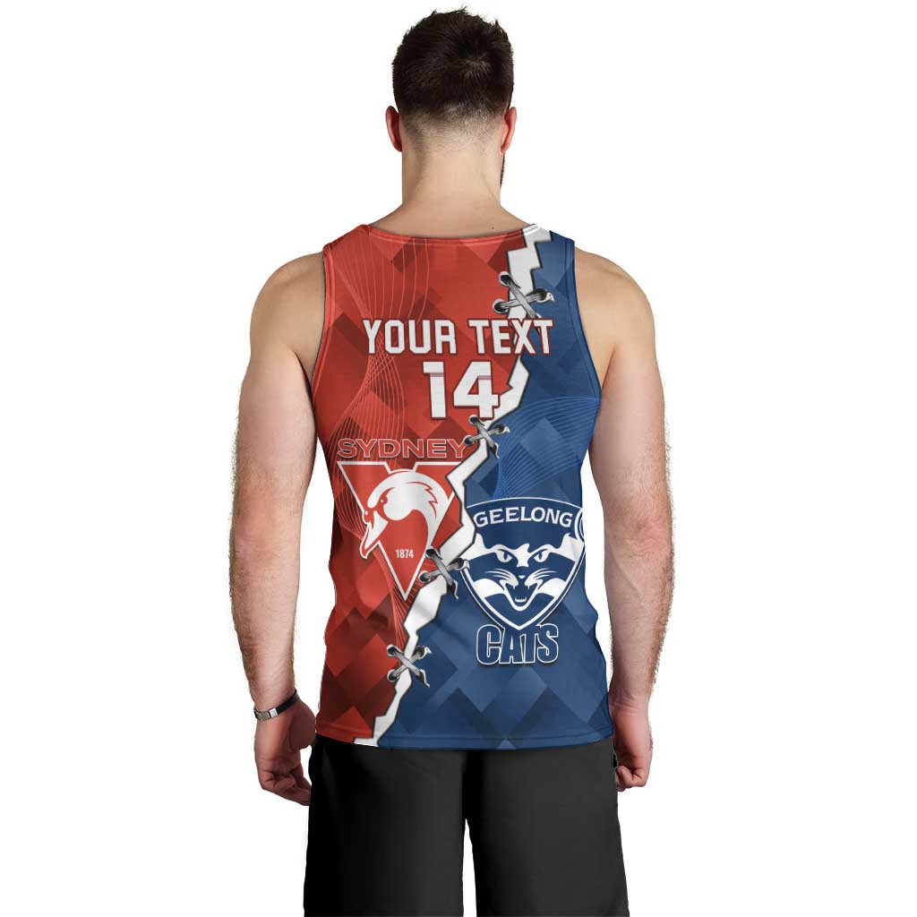 Custom Swans And Cats Football Men Tank Top 2024 Together Dynamic Version - Vibe Hoodie Shop