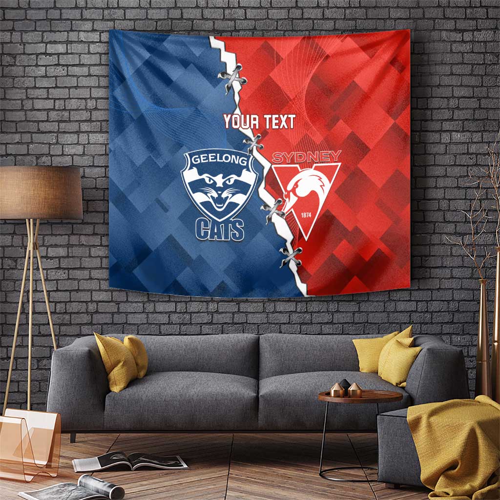 Custom Swans And Cats Football Tapestry 2024 Together Dynamic Version - Vibe Hoodie Shop