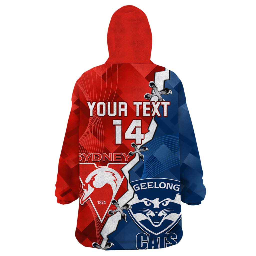 Custom Swans And Cats Football Wearable Blanket Hoodie 2024 Together Dynamic Version - Vibe Hoodie Shop