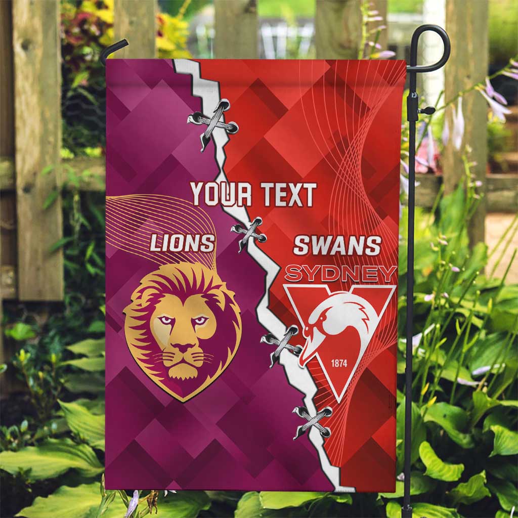 Custom Swans And Lions Football Garden Flag 2024 Go Champions Final Dynamic Version - Vibe Hoodie Shop