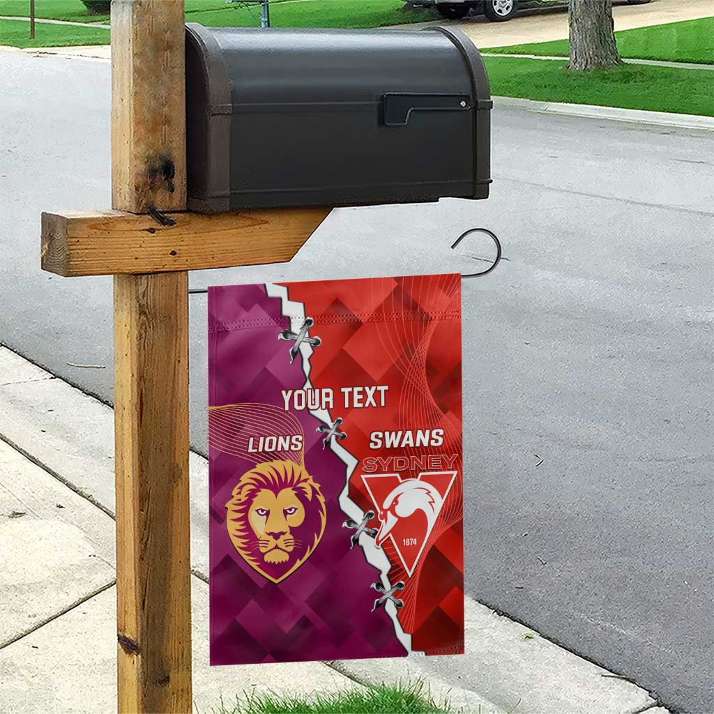 Custom Swans And Lions Football Garden Flag 2024 Go Champions Final Dynamic Version - Vibe Hoodie Shop