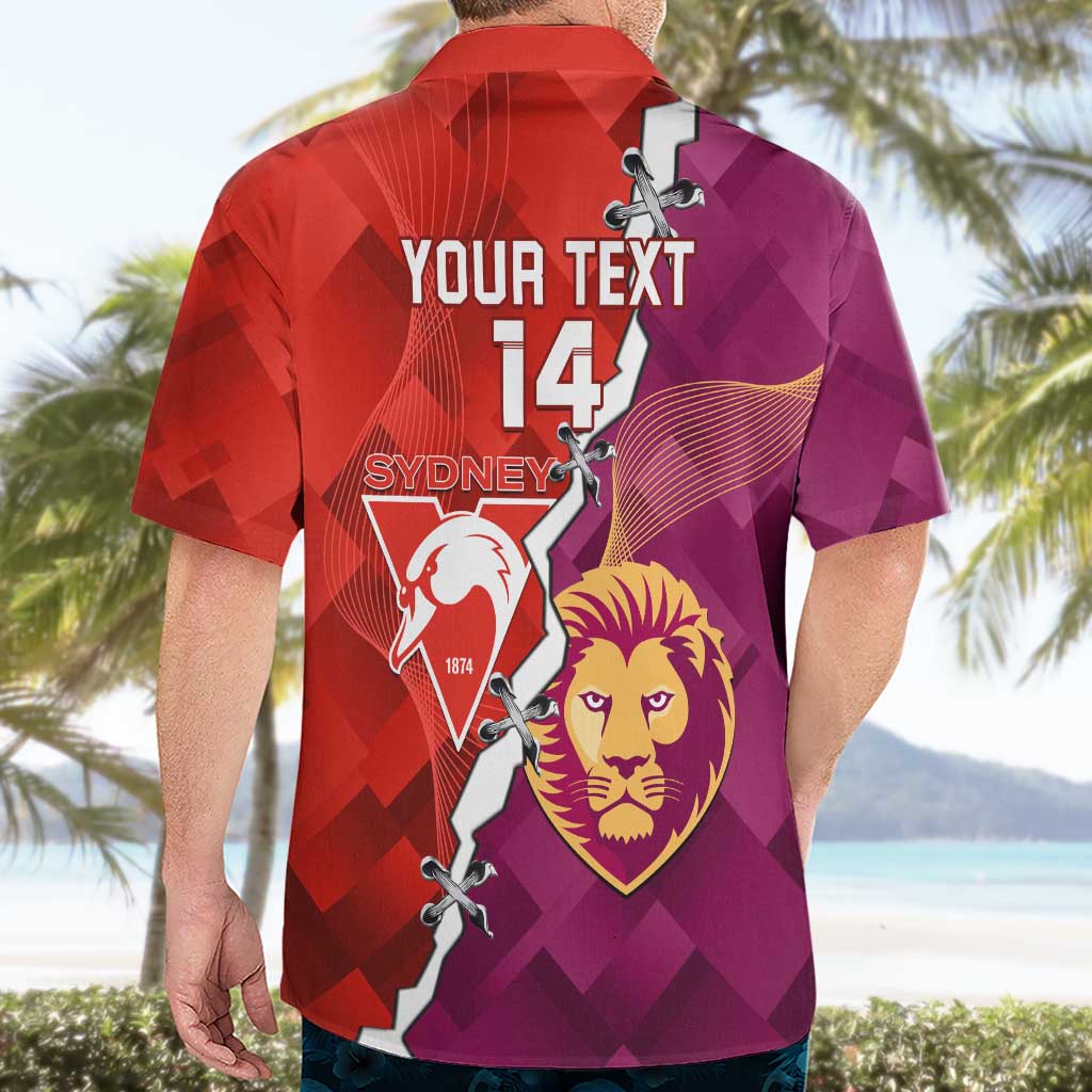 Custom Swans And Lions Football Hawaiian Shirt 2024 Go Champions Final Dynamic Version - Vibe Hoodie Shop