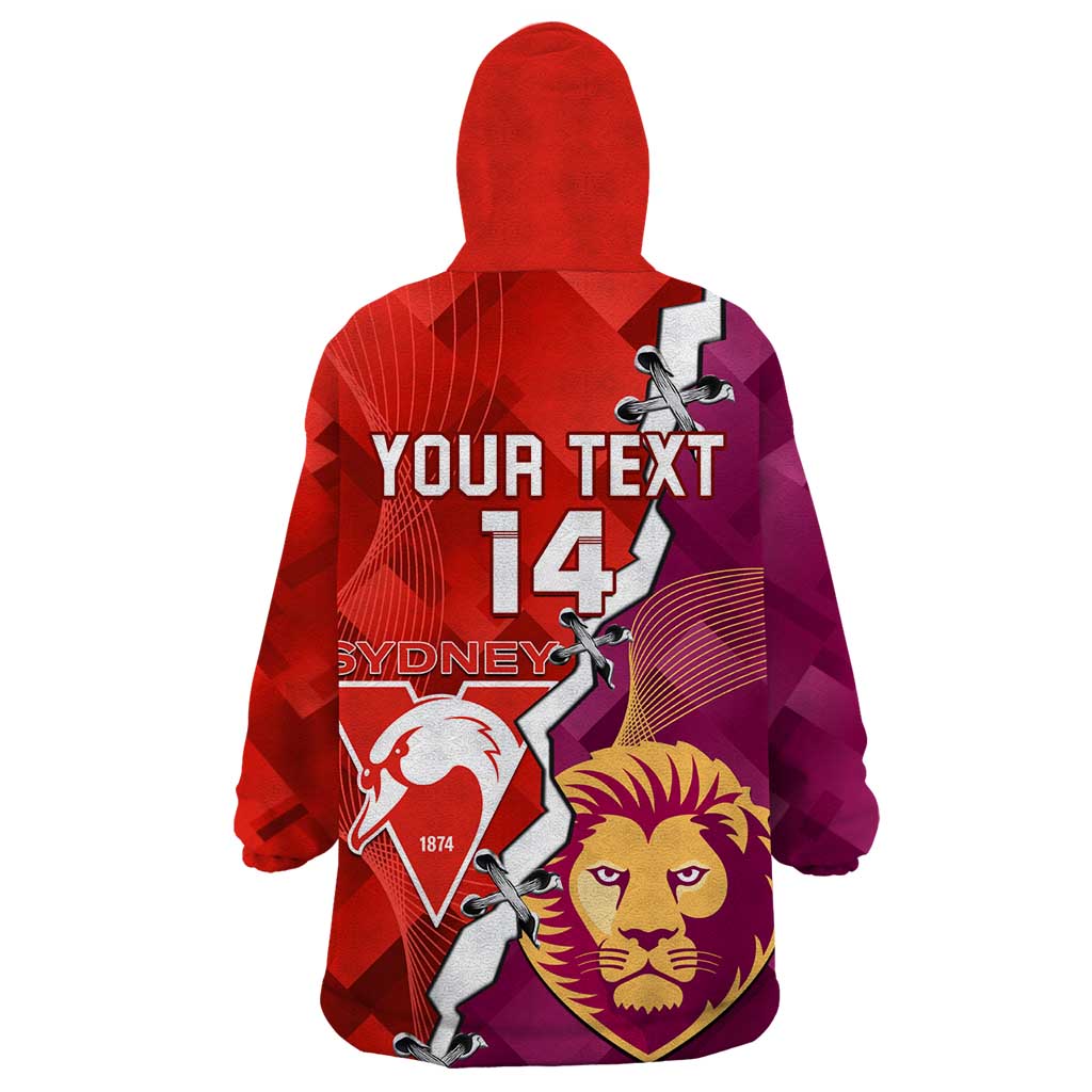 Custom Swans And Lions Football Wearable Blanket Hoodie 2024 Go Champions Final Dynamic Version - Vibe Hoodie Shop