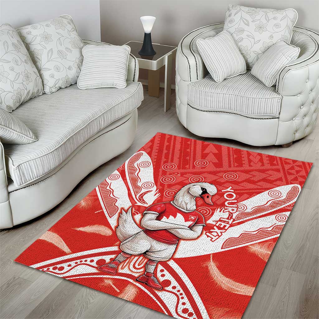 Personalised Swans Football Area Rug 2024 Swannies Mascot Go Champions - Vibe Hoodie Shop