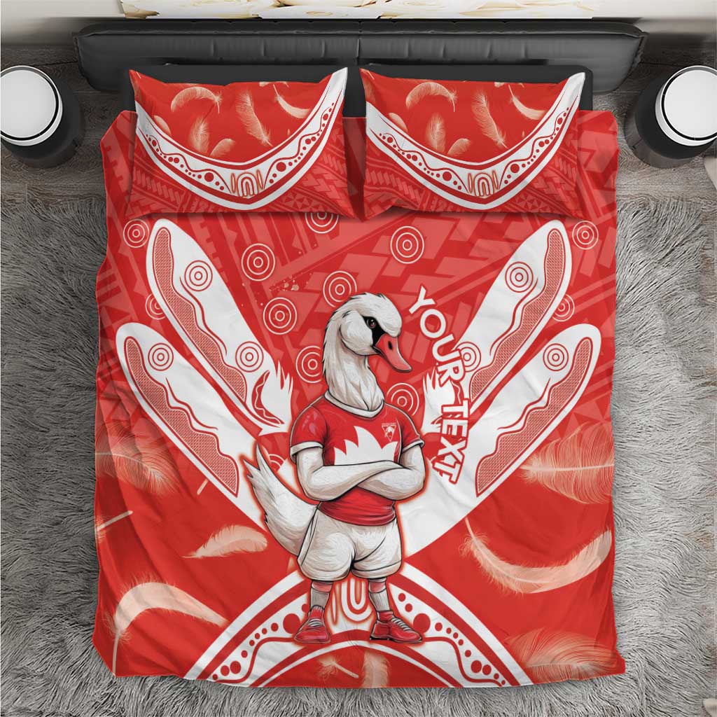 Personalised Swans Football Bedding Set 2024 Swannies Mascot Go Champions - Vibe Hoodie Shop
