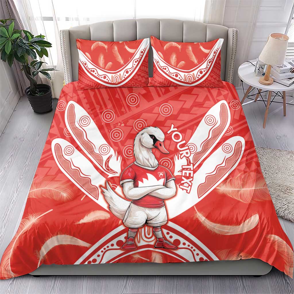 Personalised Swans Football Bedding Set 2024 Swannies Mascot Go Champions - Vibe Hoodie Shop