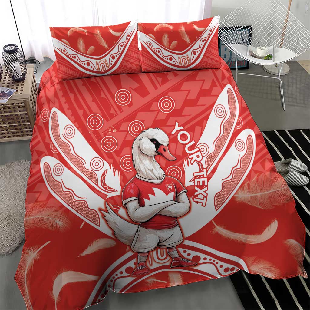 Personalised Swans Football Bedding Set 2024 Swannies Mascot Go Champions - Vibe Hoodie Shop