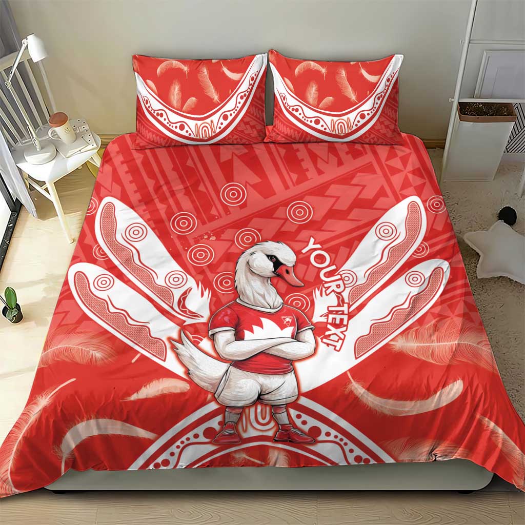 Personalised Swans Football Bedding Set 2024 Swannies Mascot Go Champions - Vibe Hoodie Shop