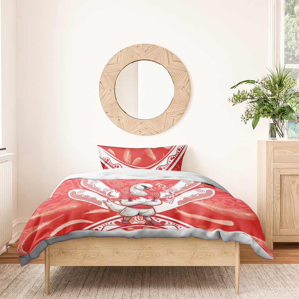 Personalised Swans Football Bedding Set 2024 Swannies Mascot Go Champions - Vibe Hoodie Shop