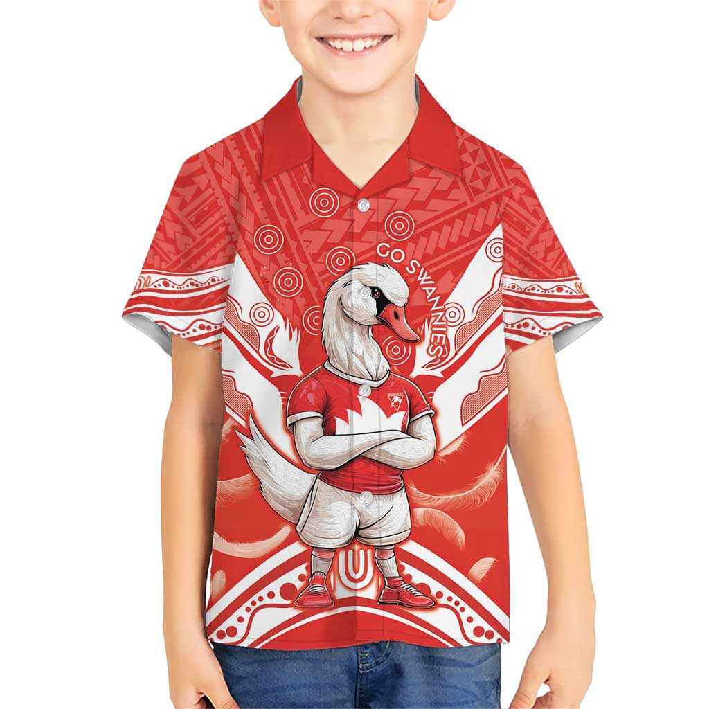 Personalised Swans Football Hawaiian Shirt 2024 Swannies Mascot Go Champions - Vibe Hoodie Shop