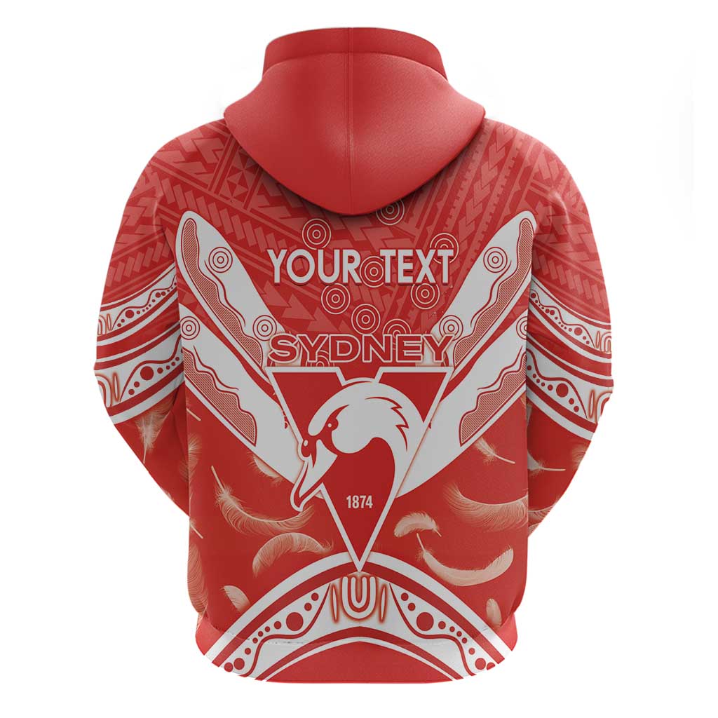 Personalised Swans Football Hoodie 2024 Swannies Mascot Go Champions - Vibe Hoodie Shop