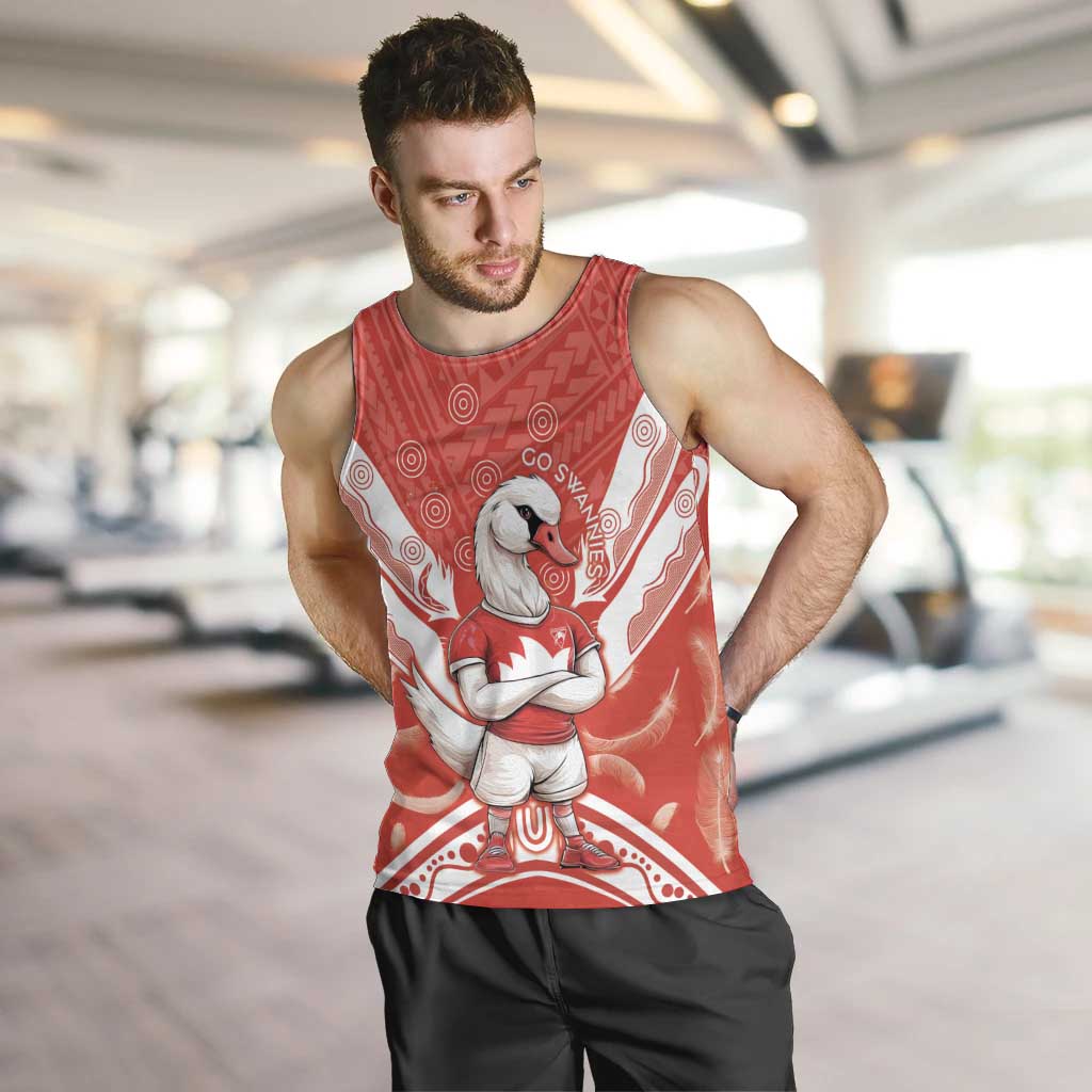 Personalised Swans Football Men Tank Top 2024 Swannies Mascot Go Champions - Vibe Hoodie Shop