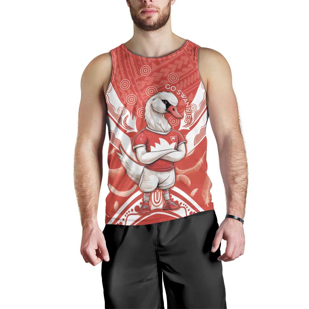 Personalised Swans Football Men Tank Top 2024 Swannies Mascot Go Champions - Vibe Hoodie Shop