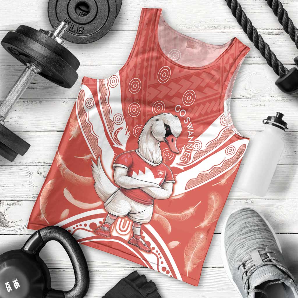 Personalised Swans Football Men Tank Top 2024 Swannies Mascot Go Champions - Vibe Hoodie Shop