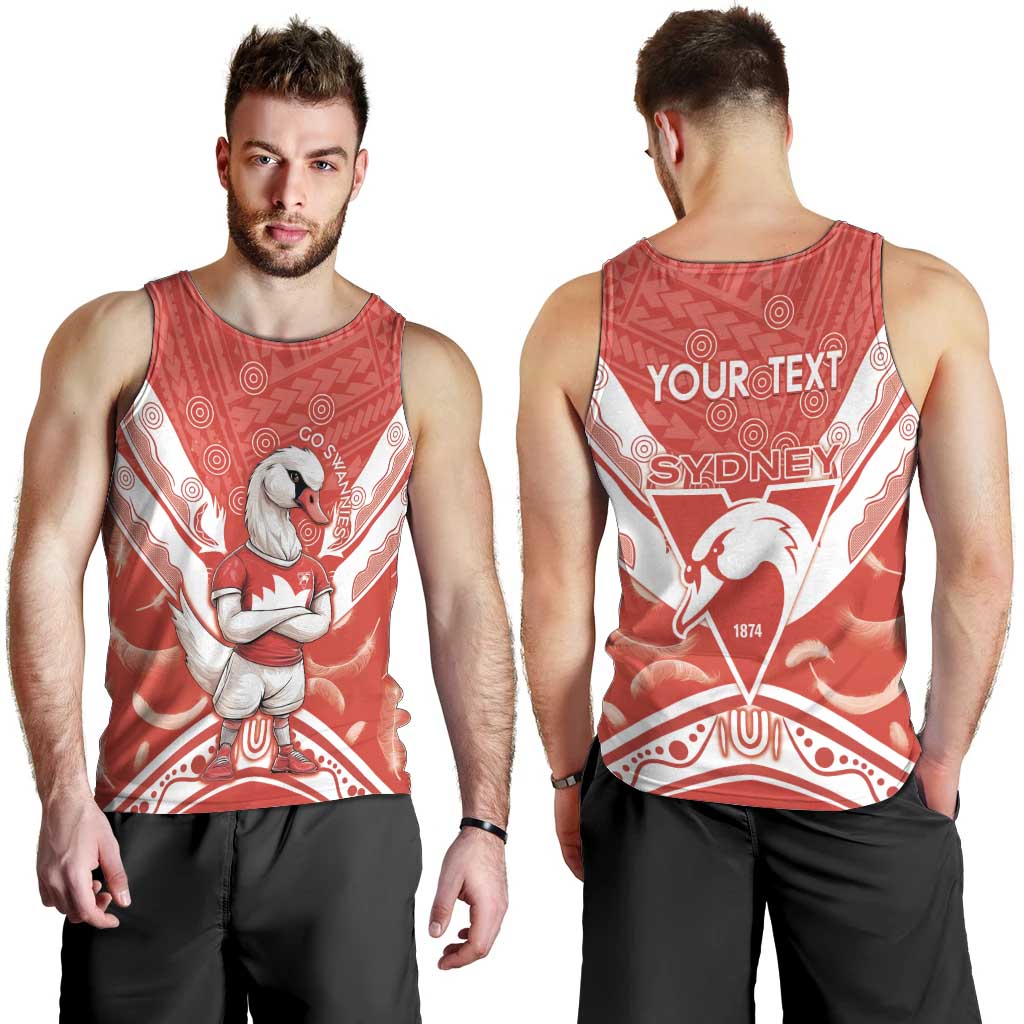 Personalised Swans Football Men Tank Top 2024 Swannies Mascot Go Champions - Vibe Hoodie Shop