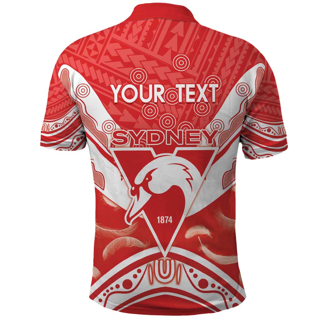 Personalised Swans Football Polo Shirt 2024 Swannies Mascot Go Champions - Vibe Hoodie Shop