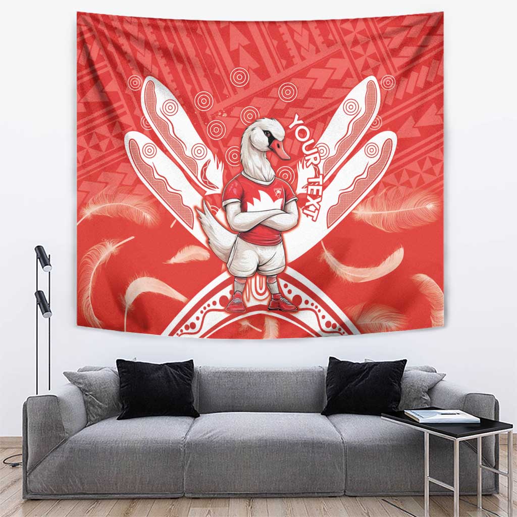 Personalised Swans Football Tapestry 2024 Swannies Mascot Go Champions - Vibe Hoodie Shop