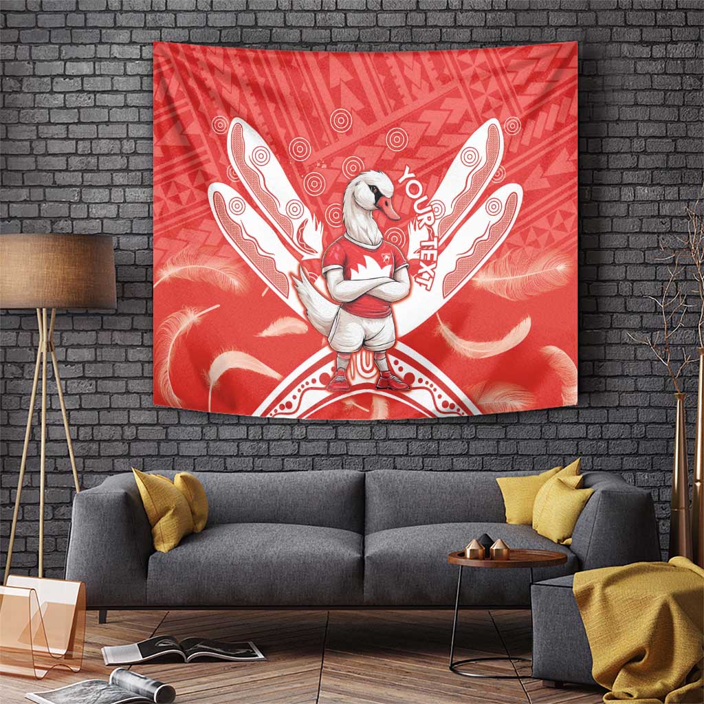 Personalised Swans Football Tapestry 2024 Swannies Mascot Go Champions - Vibe Hoodie Shop