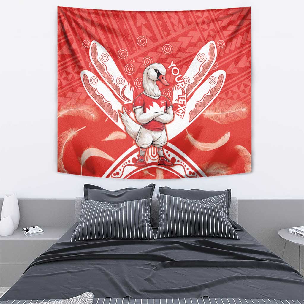 Personalised Swans Football Tapestry 2024 Swannies Mascot Go Champions - Vibe Hoodie Shop