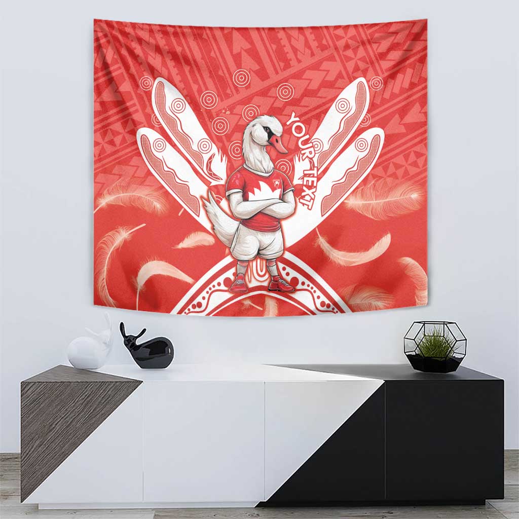 Personalised Swans Football Tapestry 2024 Swannies Mascot Go Champions - Vibe Hoodie Shop