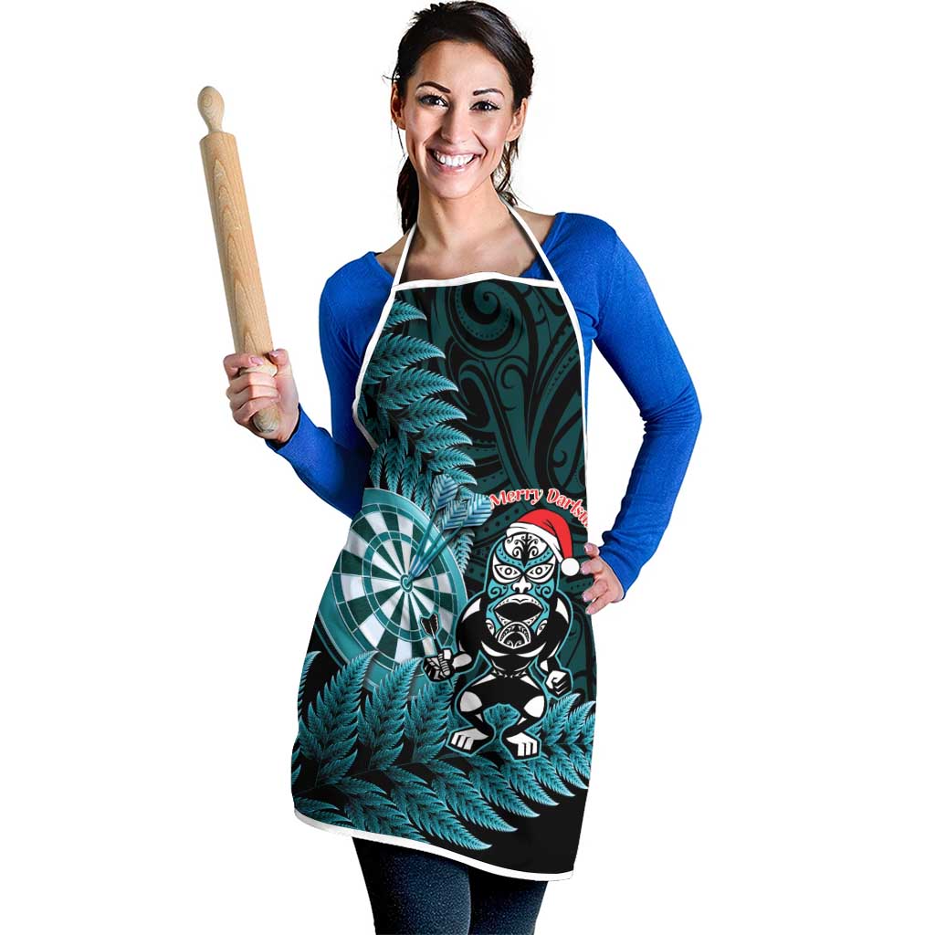 New Zealand Darts Christmas Apron Maori Fern Merry Dartsmas - Vibe Hoodie