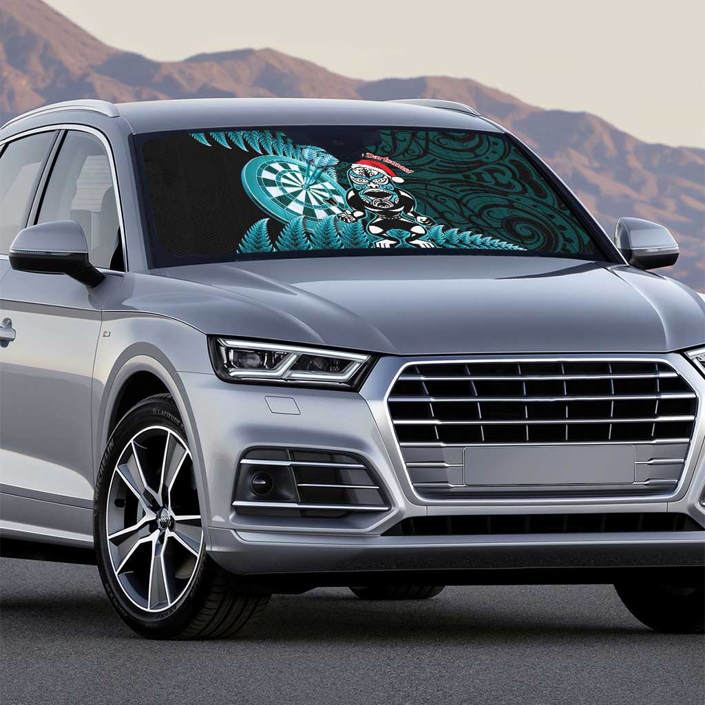 New Zealand Darts Christmas Auto Sun Shade Maori Fern Merry Dartsmas - Vibe Hoodie