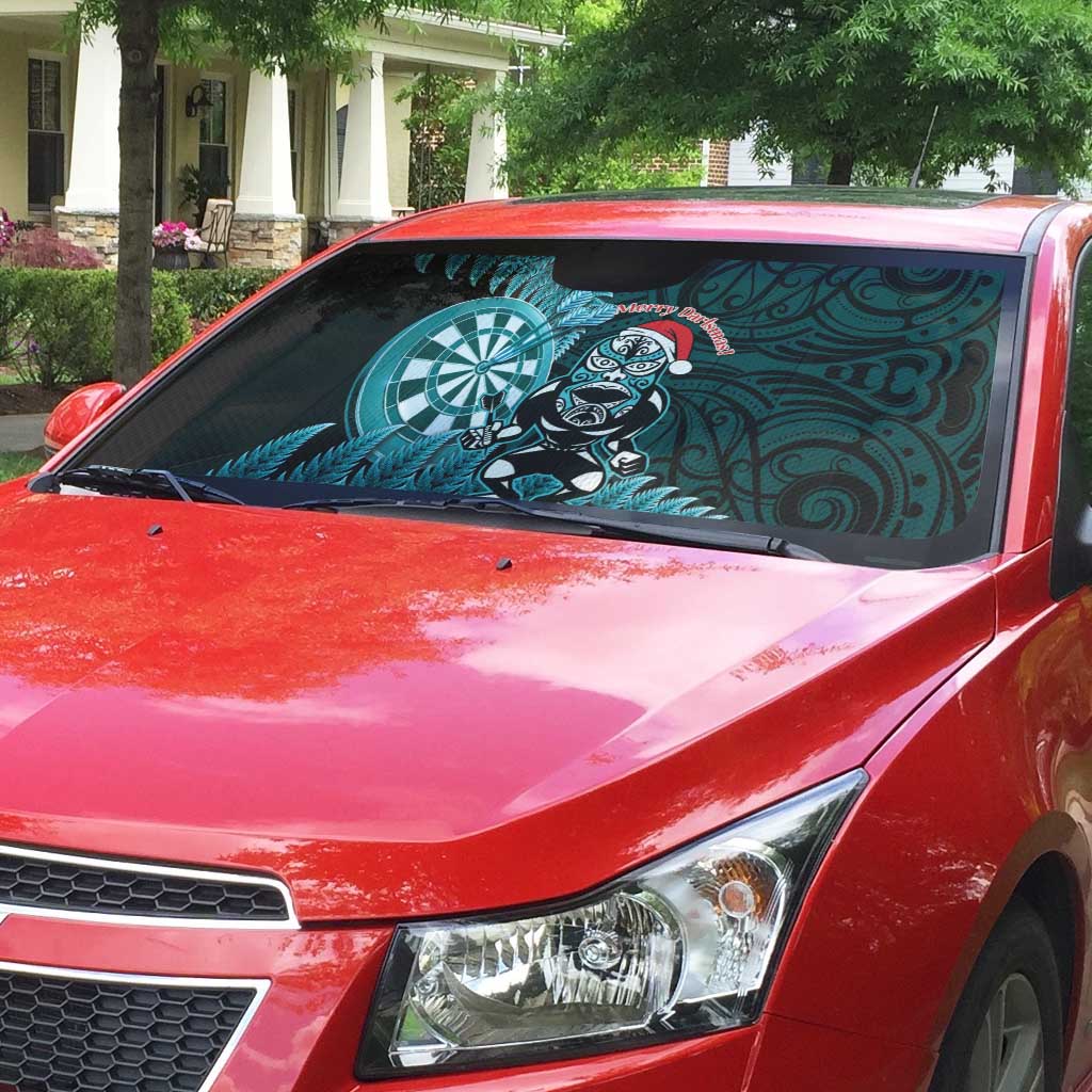 New Zealand Darts Christmas Auto Sun Shade Maori Fern Merry Dartsmas - Vibe Hoodie