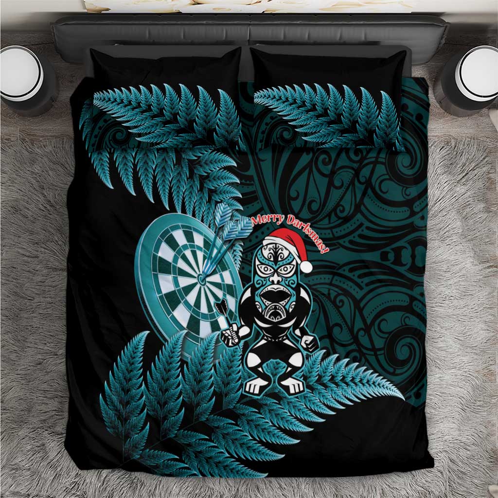 New Zealand Darts Christmas Bedding Set Maori Fern Merry Dartsmas - Vibe Hoodie