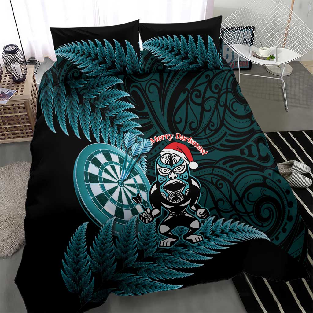 New Zealand Darts Christmas Bedding Set Maori Fern Merry Dartsmas - Vibe Hoodie