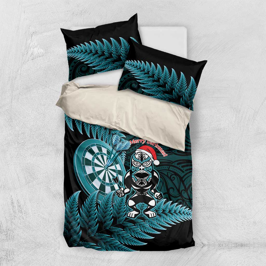 New Zealand Darts Christmas Bedding Set Maori Fern Merry Dartsmas - Vibe Hoodie