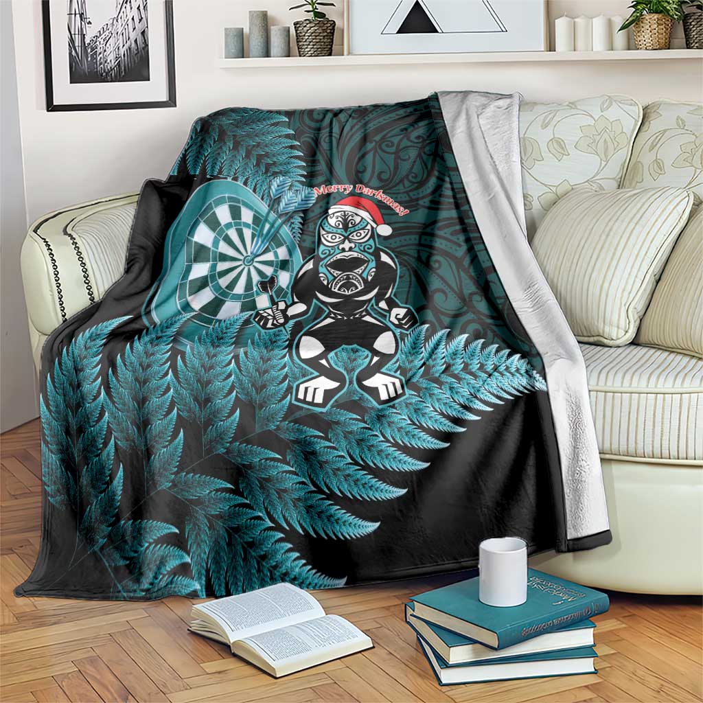 New Zealand Darts Christmas Blanket Maori Fern Merry Dartsmas - Vibe Hoodie