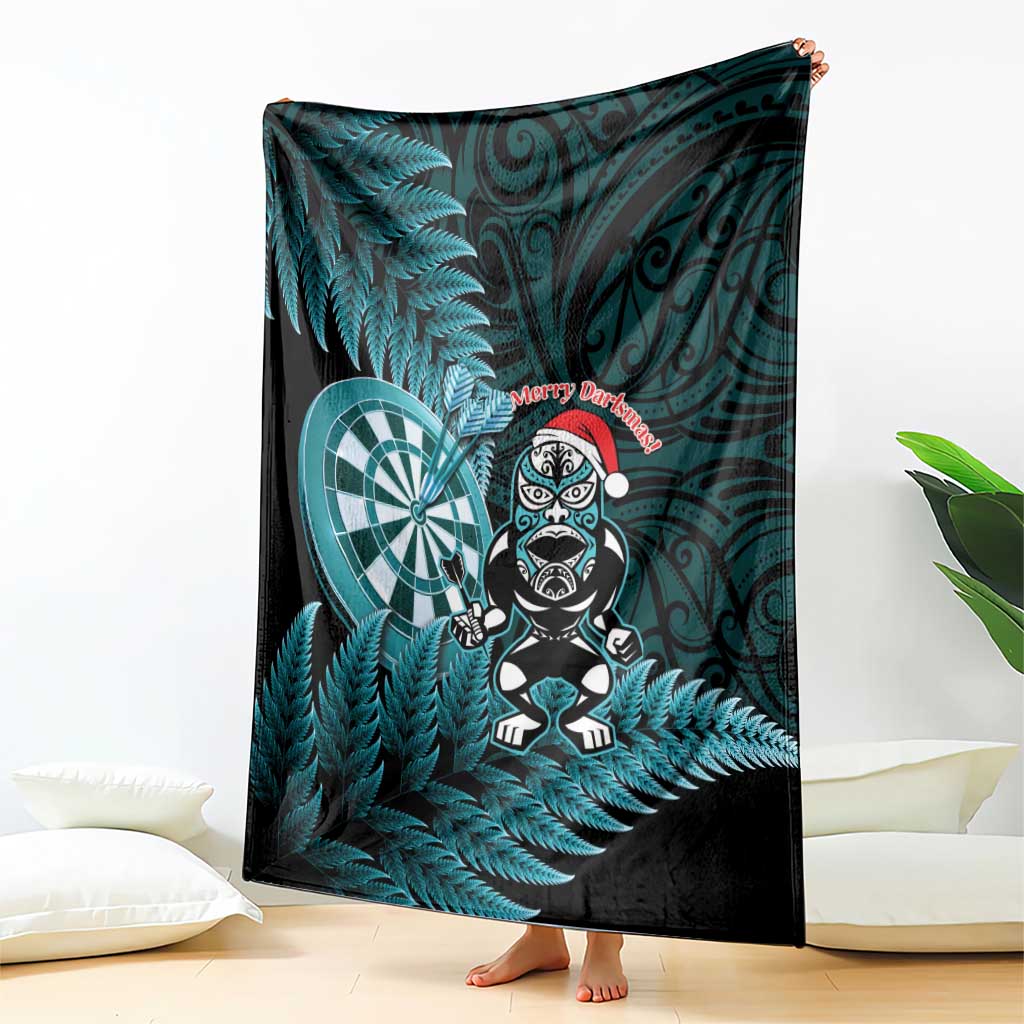 New Zealand Darts Christmas Blanket Maori Fern Merry Dartsmas - Vibe Hoodie
