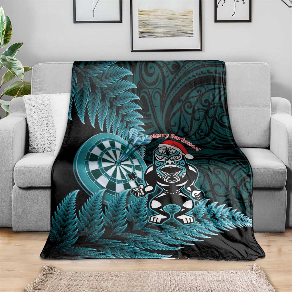 New Zealand Darts Christmas Blanket Maori Fern Merry Dartsmas - Vibe Hoodie