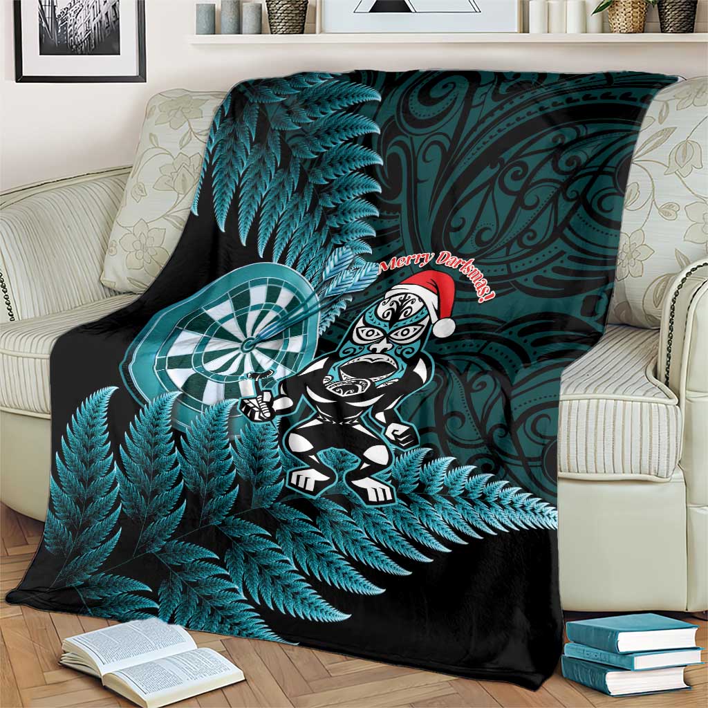 New Zealand Darts Christmas Blanket Maori Fern Merry Dartsmas - Vibe Hoodie