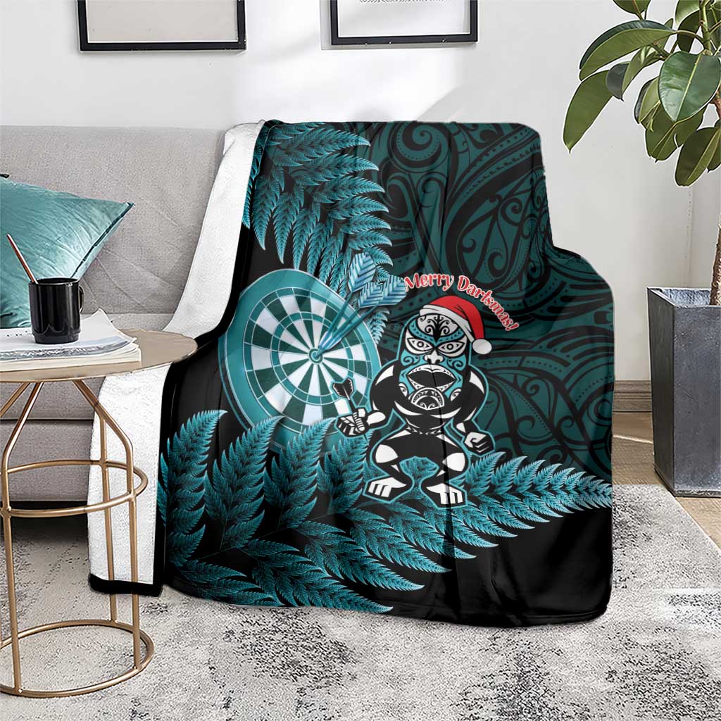 New Zealand Darts Christmas Blanket Maori Fern Merry Dartsmas - Vibe Hoodie