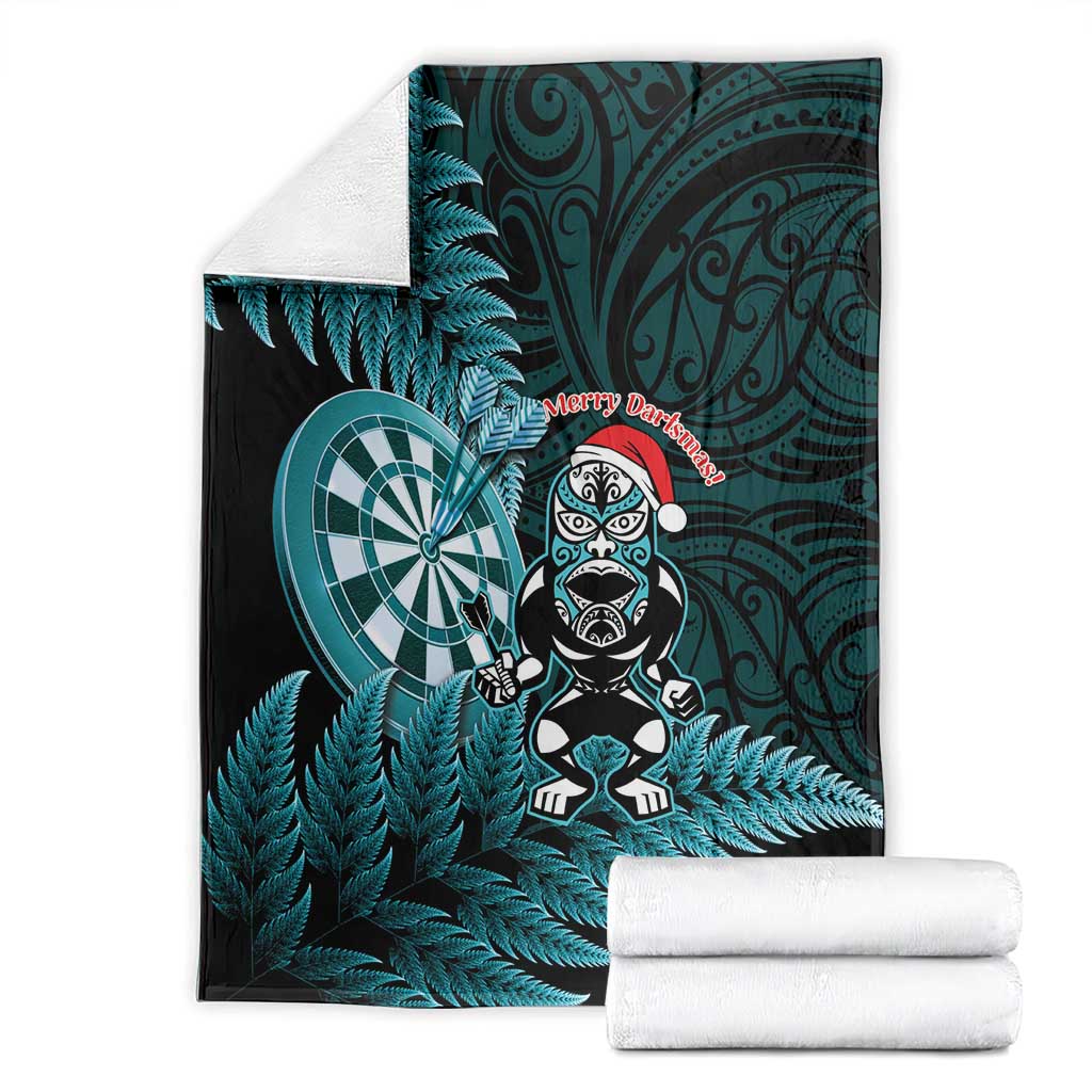 New Zealand Darts Christmas Blanket Maori Fern Merry Dartsmas - Vibe Hoodie