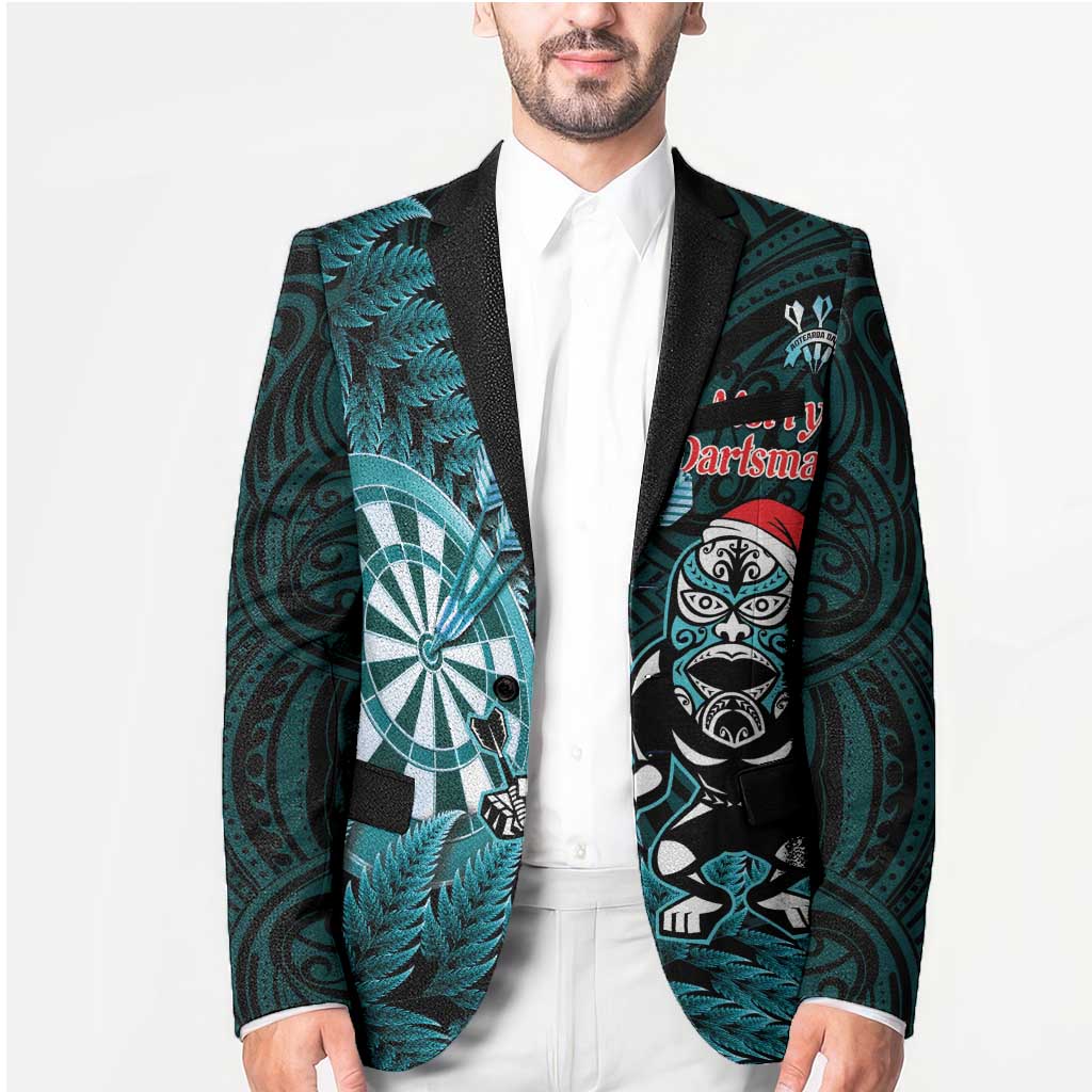 Personalised New Zealand Darts Christmas Blazer Maori Fern Merry Dartsmas - Vibe Hoodie