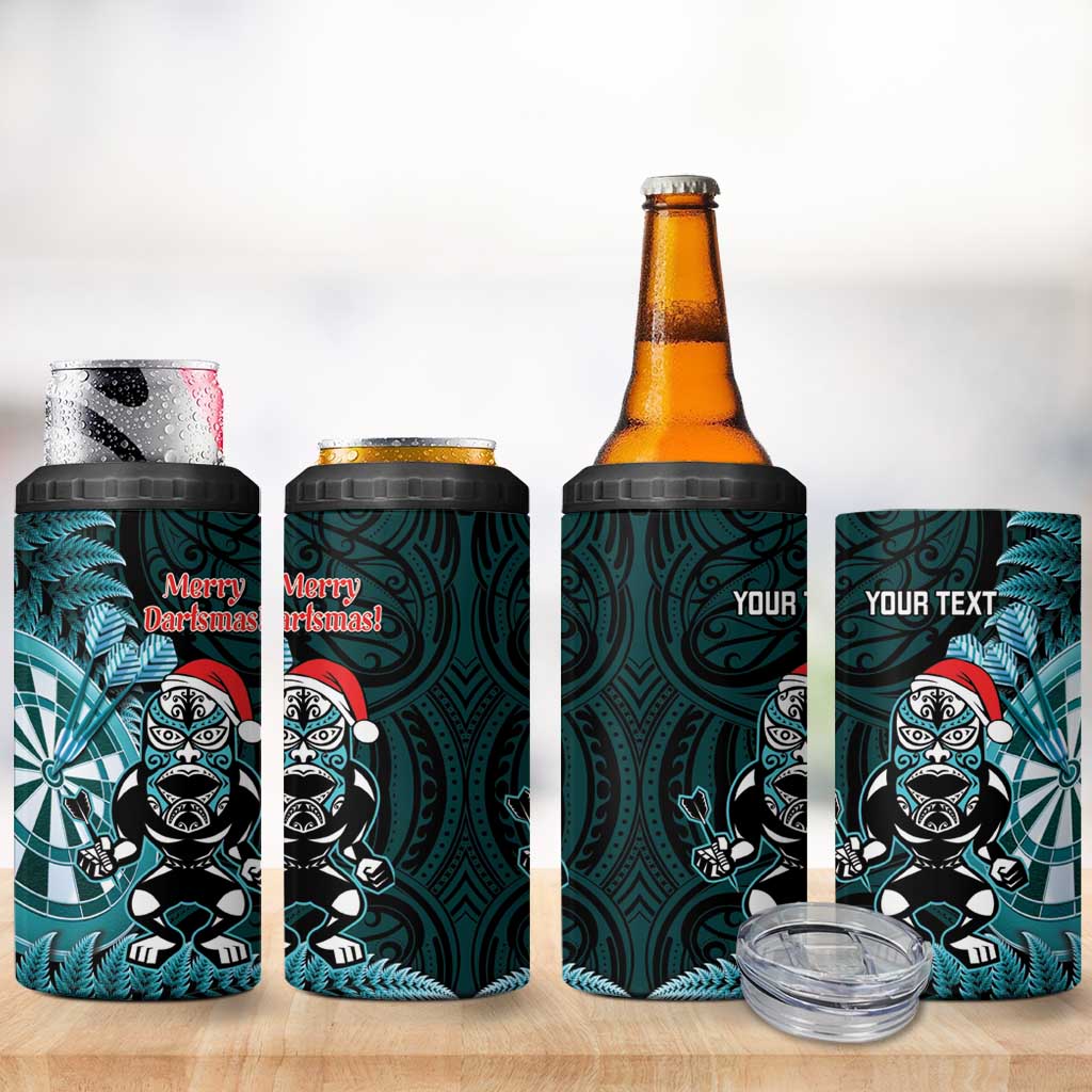 Personalised New Zealand Darts Christmas 4 in 1 Can Cooler Tumbler Maori Fern Merry Dartsmas - Vibe Hoodie