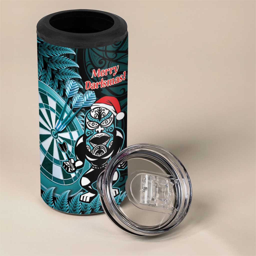 Personalised New Zealand Darts Christmas 4 in 1 Can Cooler Tumbler Maori Fern Merry Dartsmas - Vibe Hoodie
