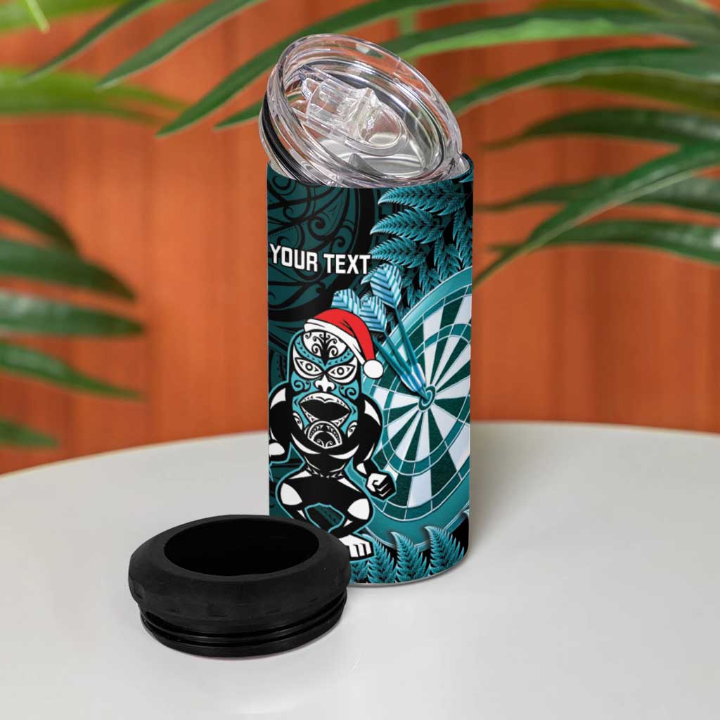 Personalised New Zealand Darts Christmas 4 in 1 Can Cooler Tumbler Maori Fern Merry Dartsmas - Vibe Hoodie