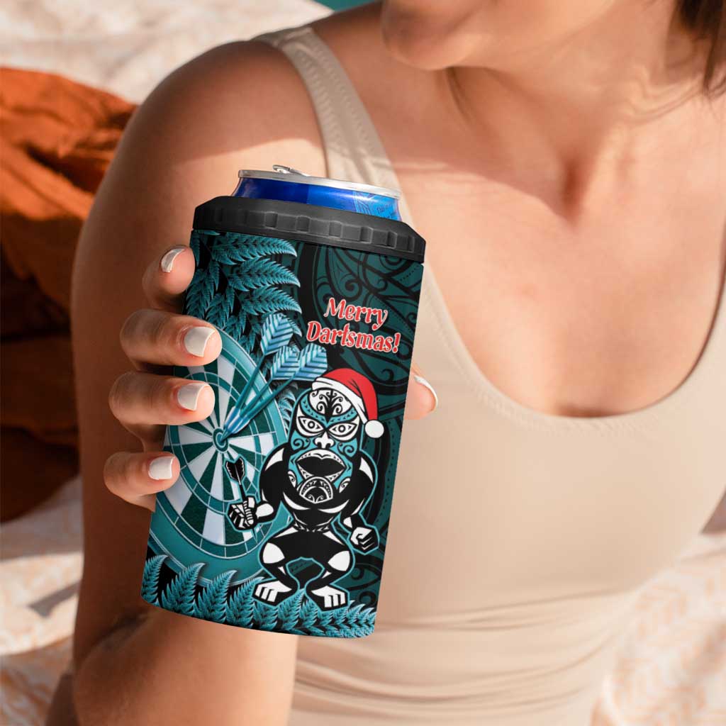 Personalised New Zealand Darts Christmas 4 in 1 Can Cooler Tumbler Maori Fern Merry Dartsmas - Vibe Hoodie