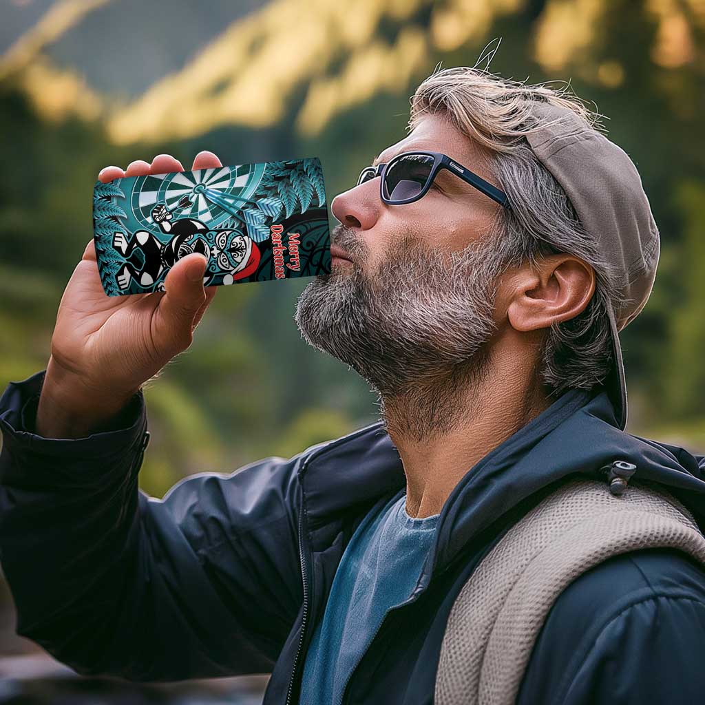 Personalised New Zealand Darts Christmas 4 in 1 Can Cooler Tumbler Maori Fern Merry Dartsmas - Vibe Hoodie