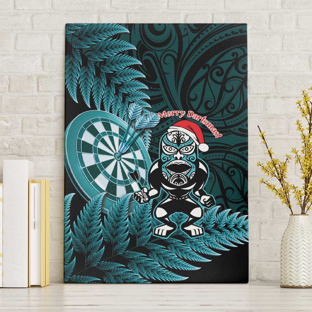 New Zealand Darts Christmas Canvas Wall Art Maori Fern Merry Dartsmas - Vibe Hoodie