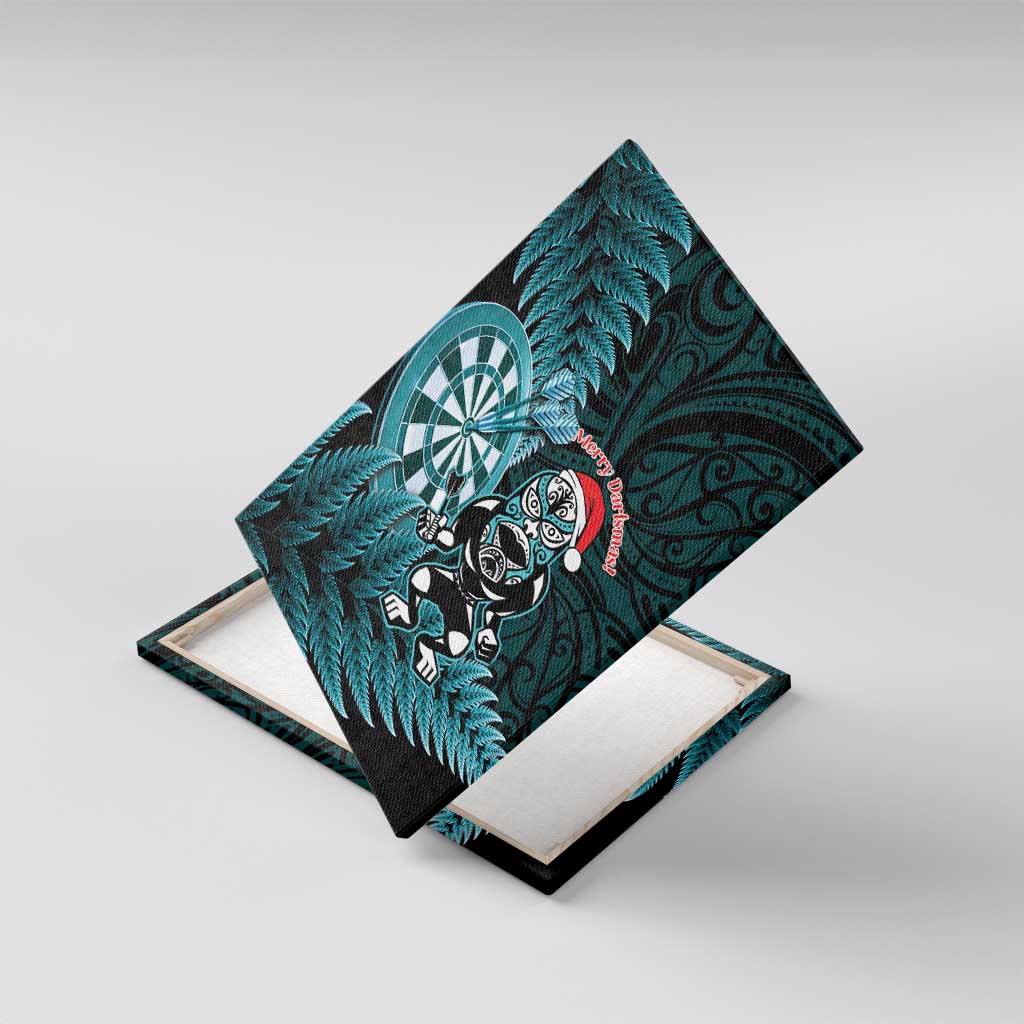 New Zealand Darts Christmas Canvas Wall Art Maori Fern Merry Dartsmas - Vibe Hoodie