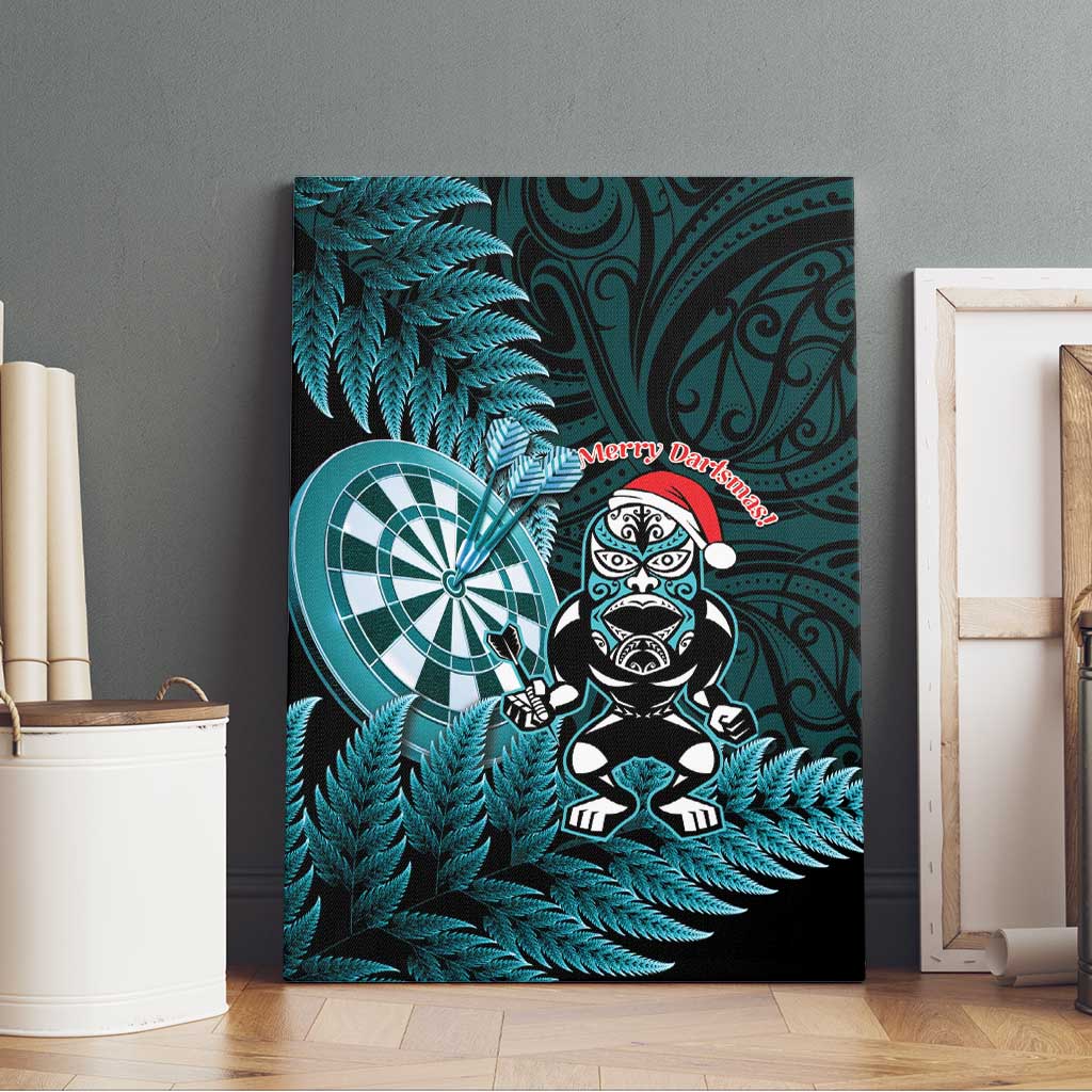 New Zealand Darts Christmas Canvas Wall Art Maori Fern Merry Dartsmas - Vibe Hoodie