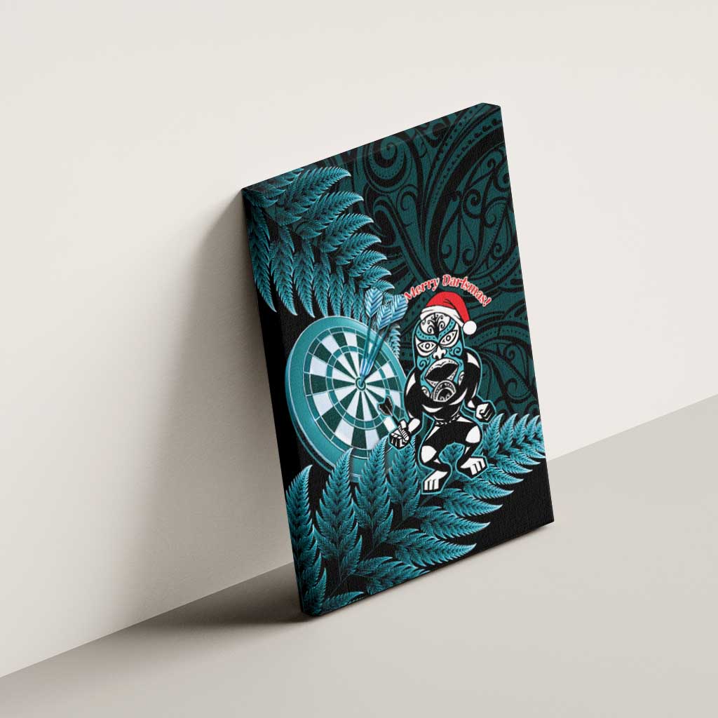 New Zealand Darts Christmas Canvas Wall Art Maori Fern Merry Dartsmas - Vibe Hoodie