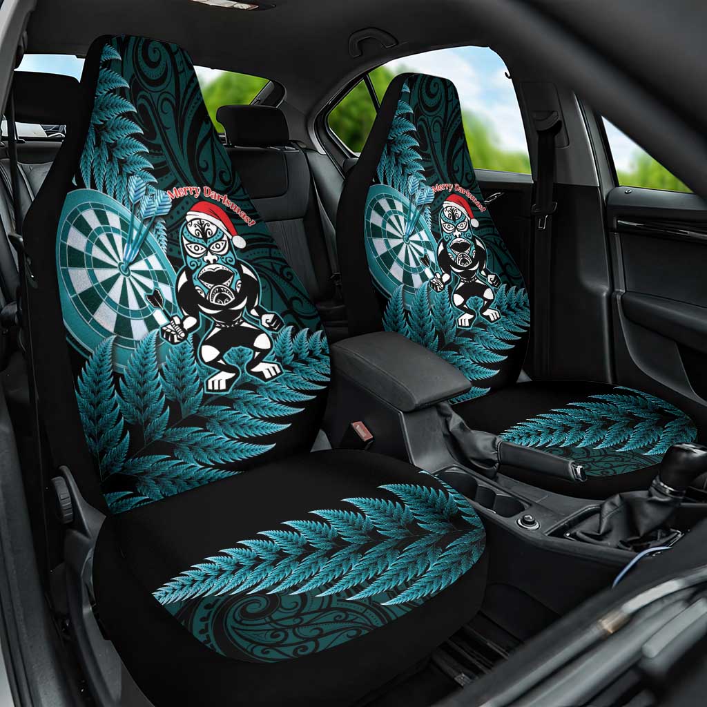 New Zealand Darts Christmas Car Seat Cover Maori Fern Merry Dartsmas - Vibe Hoodie
